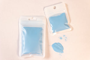 Cool Blue is a baby blue pigment in the light.